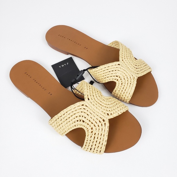 zara raffia sandals